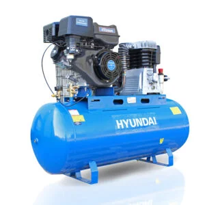 14hp 200L Petrol engine air compressor static floor mounted E-start