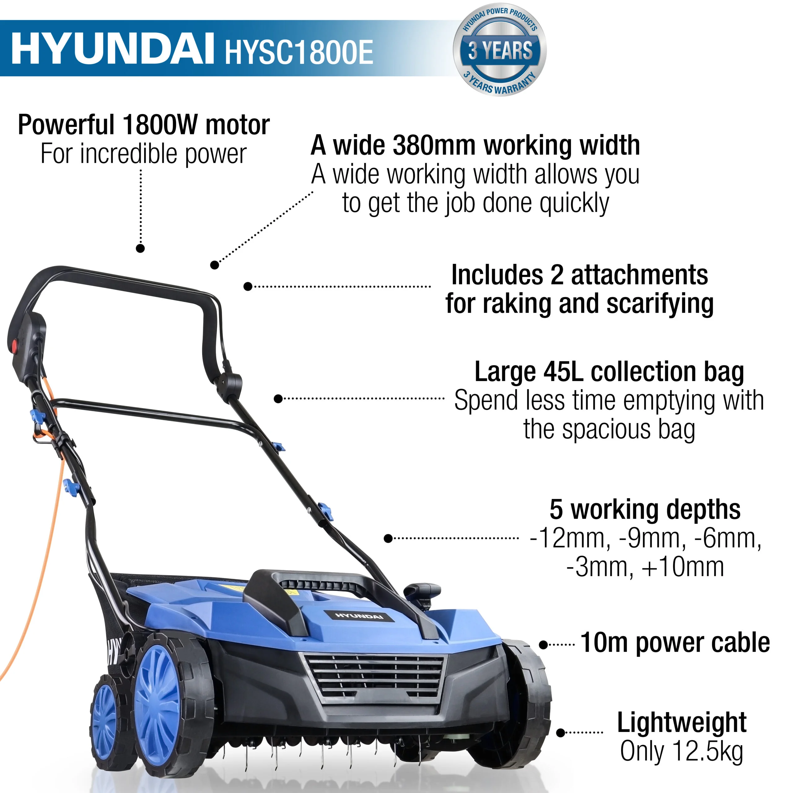 HYUNDAI 2 in 1 Scarifier/ Raker - Image 18