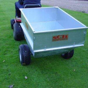SCH Large Capacity Galvanised Tipping Trailer, Wide Profile Wheels