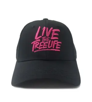 Arbortec AT054 - Baseball Cap Curved Peak Live The Treelife - Black/Pink