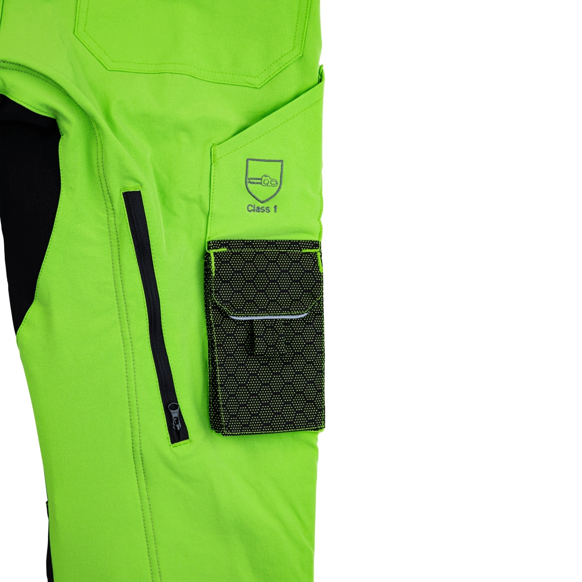 AT4080 - Arbortec Deep Forest Chainsaw Trousers Design A/Class 1 - Lime - Image 7