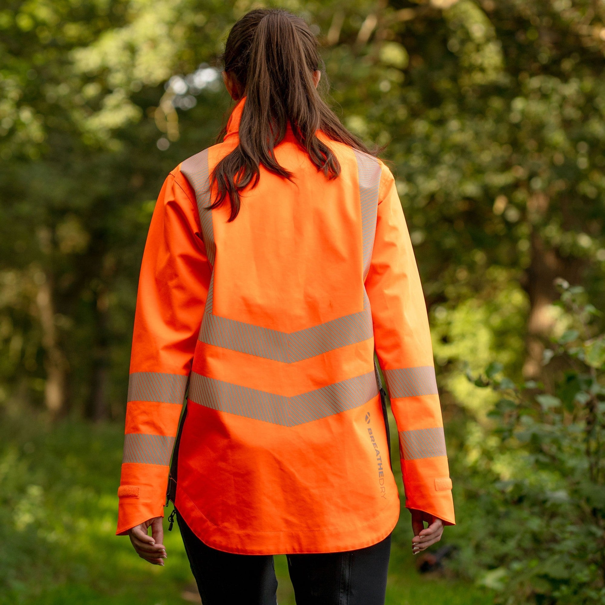 ATHV4420(F) Full Zip Waterproof Women’s Work Jacket – Hi-Vis Orange - Image 12