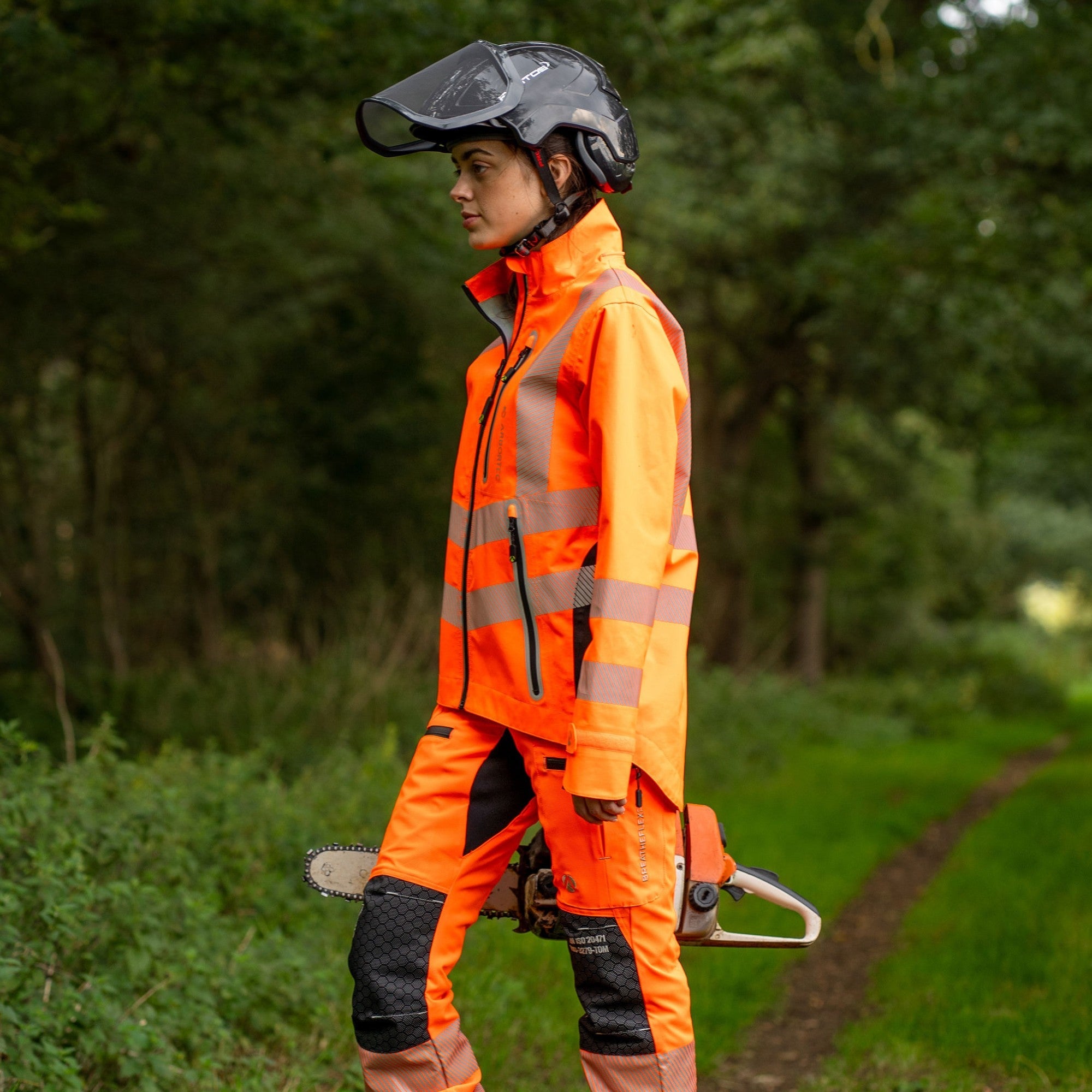 ATHV4420(F) Full Zip Waterproof Women’s Work Jacket – Hi-Vis Orange - Image 14