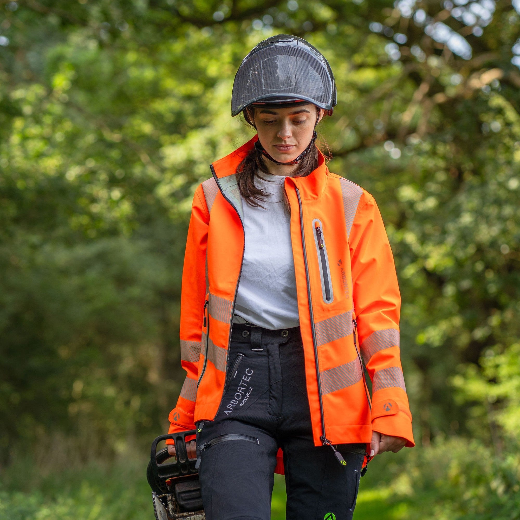 ATHV4420(F) Full Zip Waterproof Women’s Work Jacket – Hi-Vis Orange - Image 11