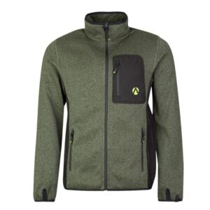 Kudu Plus Melange Zip Sweater Olive