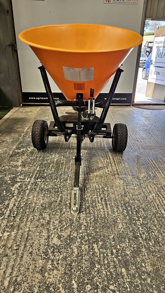 FAZA 500L ATV Trailed Fertiliser & Salt Spreader – Upgraded Agitator – 1 Year Warranty